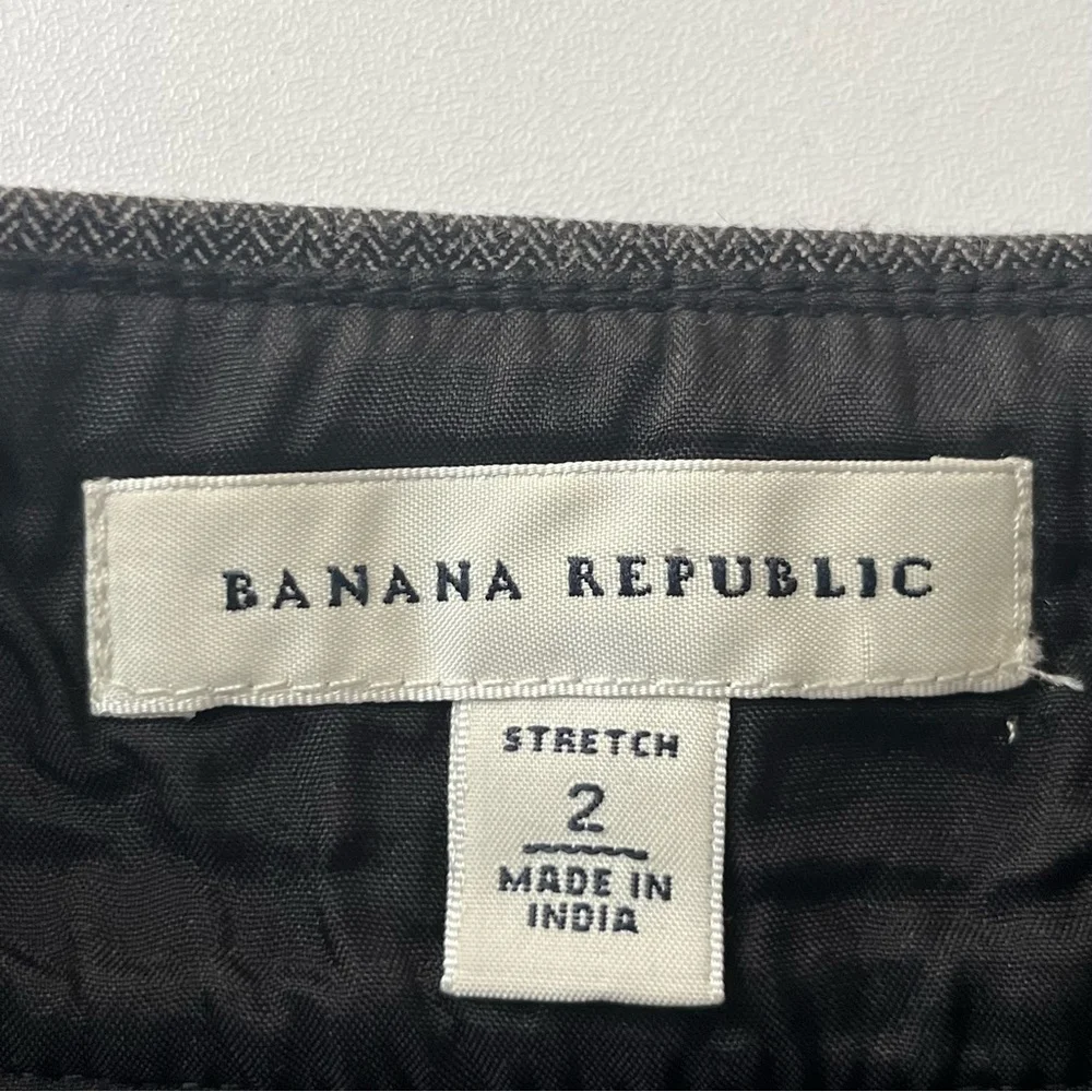 NWT Banana Republic Textured A-Line Mini Skirt Business Casual Grey 2 Small XS